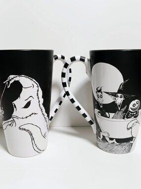 Disney Store Nightmare Before Christmas Tall Latte Mug Set Oogie Boogie Set of 2